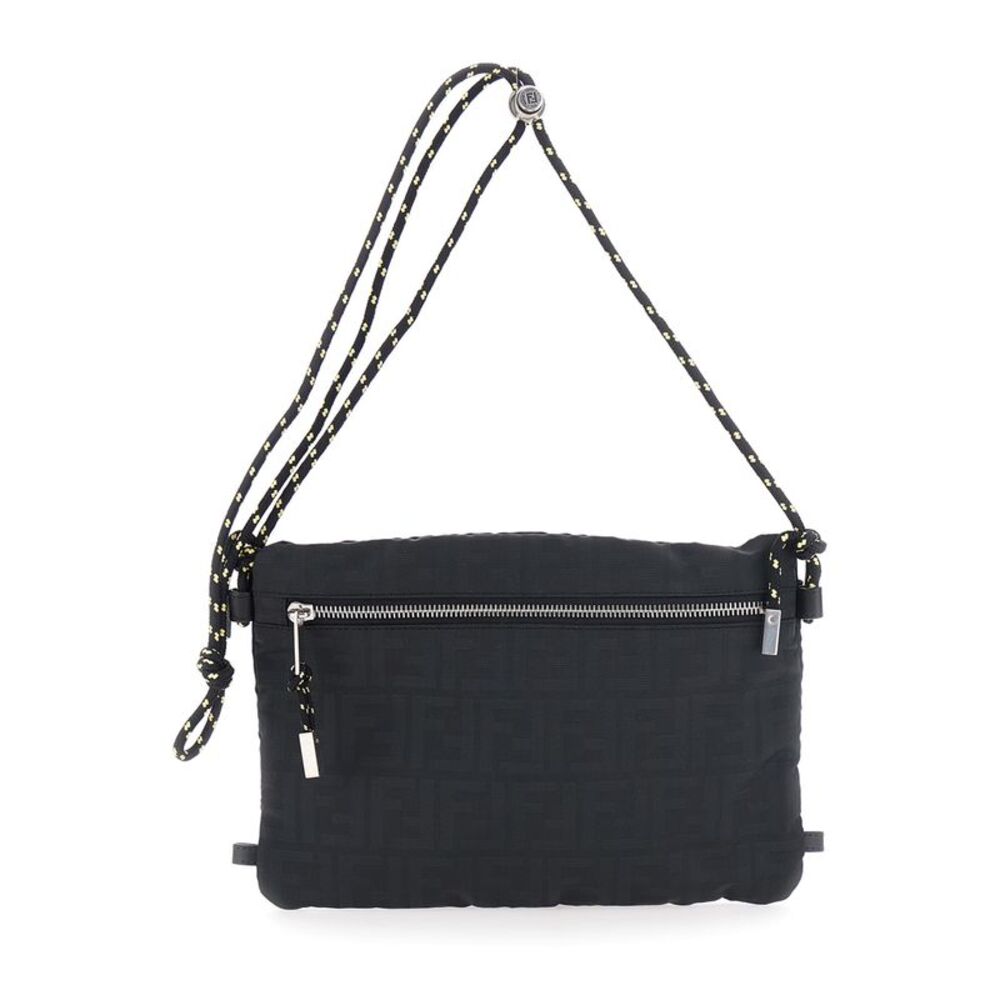 Fendi Men Ff Allover Zip Con Laccetto In Pelle